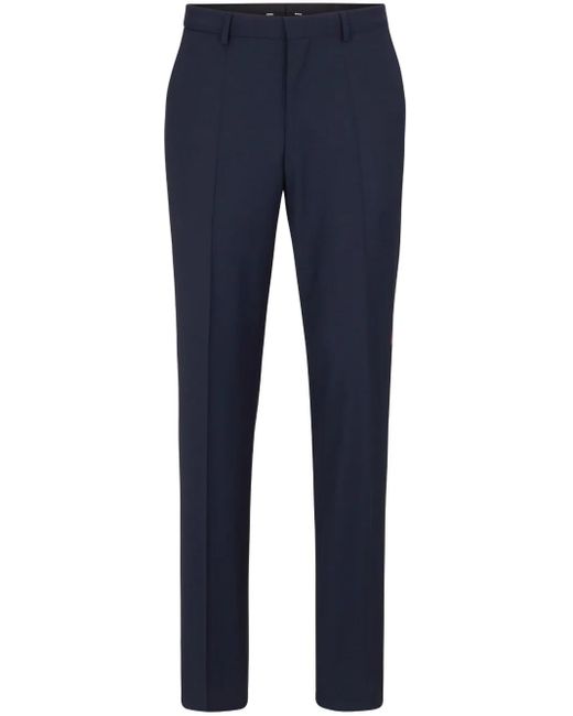 Pantalones de vestir con corte slim Boss de hombre de color Blue