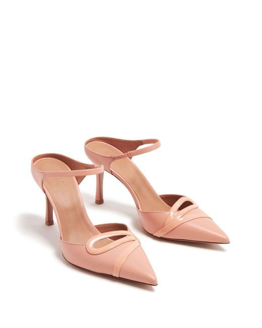 Malone Souliers Pink Bonnie Mules 90mm
