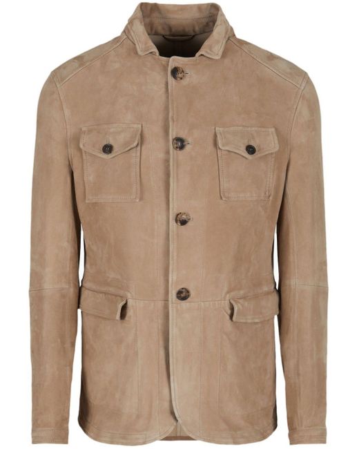 Giorgio Armani Natural Flap Pockets Lambskin Jacket for men