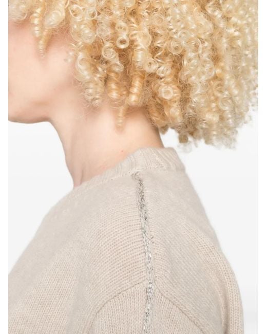 Herno White Verzierter Pullover