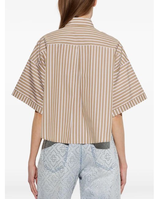 Rag & Bone Natural Marin Striped Short-Sleeve Shirt