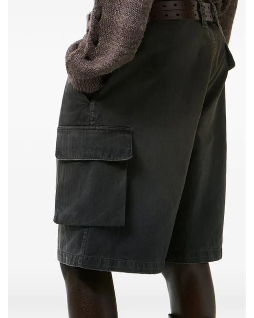 Our Legacy Black Mount Cargo-Pockets Shorts for men