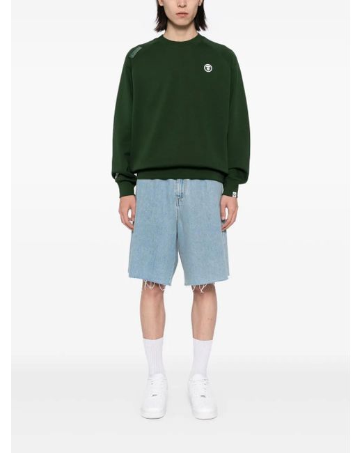 Aape By A Bathing Ape Green Logo Patch Sweatshirt for men