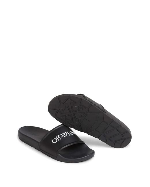 Off-White c/o Virgil Abloh White Bookish Logo Slides for men