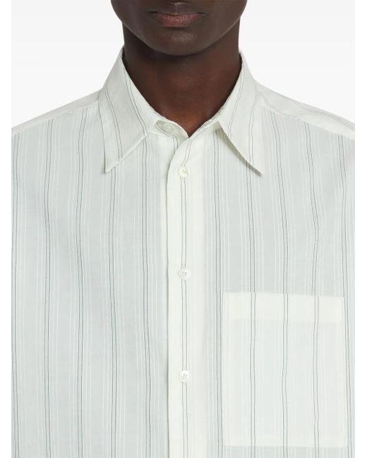 Lanvin White Striped Shirt for men