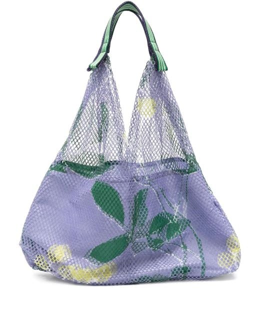 Epice Blue Mesh Shoulder Bag