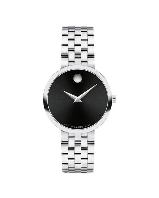 Movado White Museum Classic 30Mm Watch