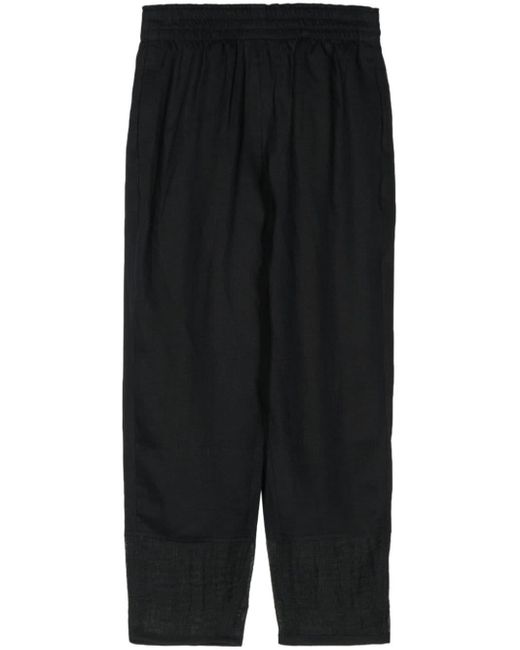 Emporio Armani Pantalon Met Toelopende Pijpen in het Black