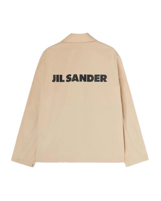 Jil Sander Natural Logo-Print Jacket for men