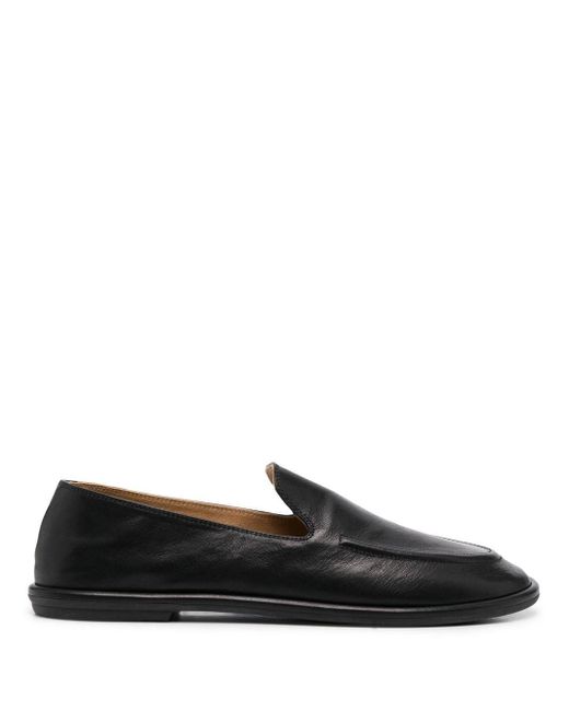 The Row Black Slip On Loafers