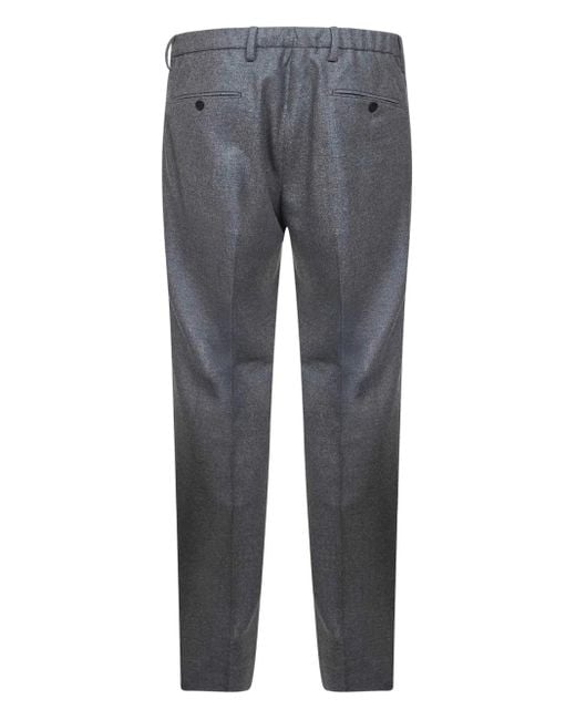 D4.0 Gray Button-Fastening Trousers for men