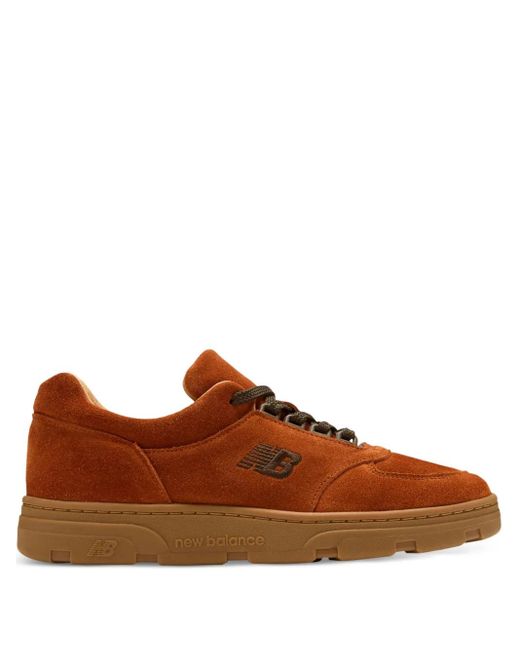 New Balance Brown Allerdale Suede Logo Sneakers