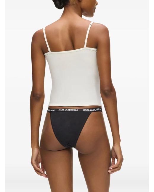 Karl Lagerfeld White Logo-Detailing Briefs