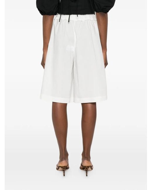 Pinko White Alcamo Elasticated Shorts
