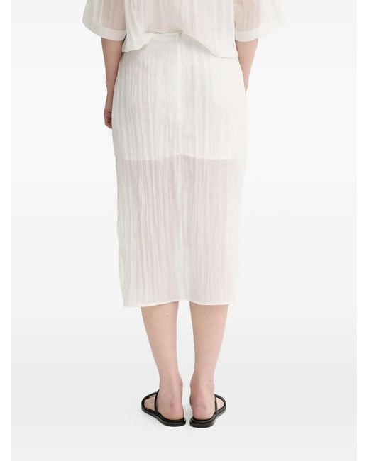 Filippa K Midi-Rok Met Zijsplit in het White