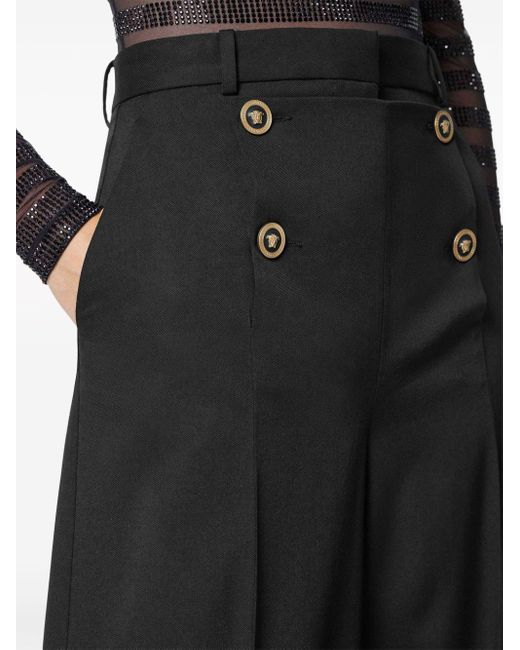 Versace Black Weite Hose mit hohem Bund