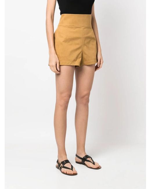 Ferragamo Natural High-Waisted Tailored Shorts