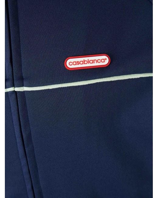 Casablanca Blue Sweat Zippé À Col Montant for men