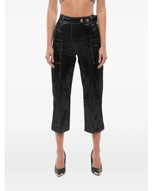 Rejina Pyo Black Contrast-Stitch Trousers