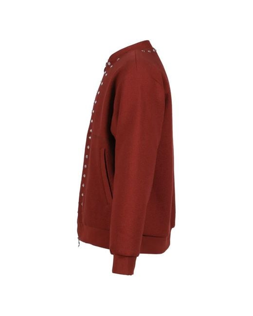 The Edge of Earth™ Red Barilouche Crystal-Embellished Quilted Jacket for men