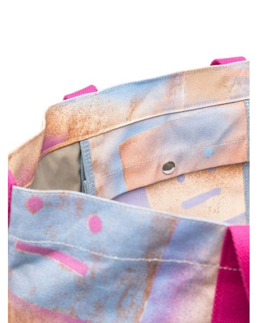Acne Pink Face-print Tote Bag