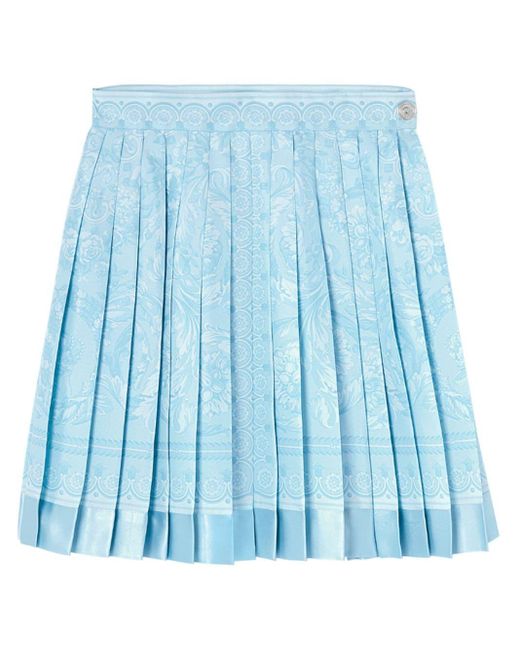 Versace Blue Printed Skirt