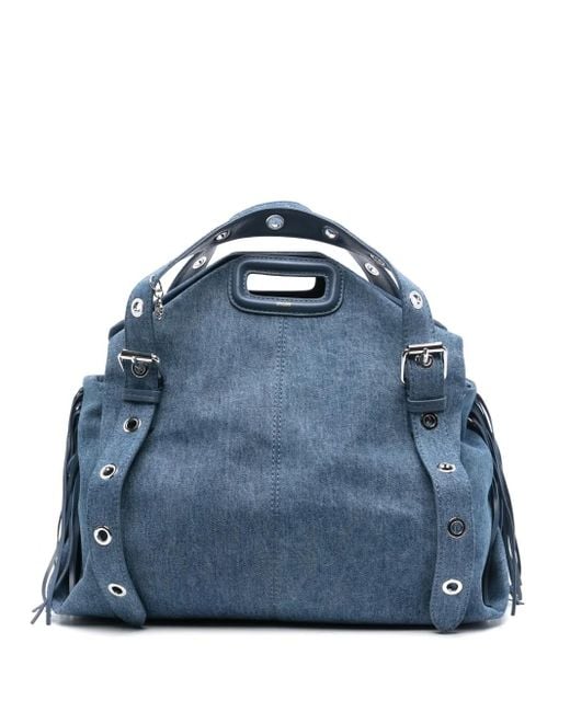 Maje Blue Denim Shoulder Bag