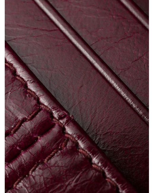 Prada Purple Leather Logo Card Holder