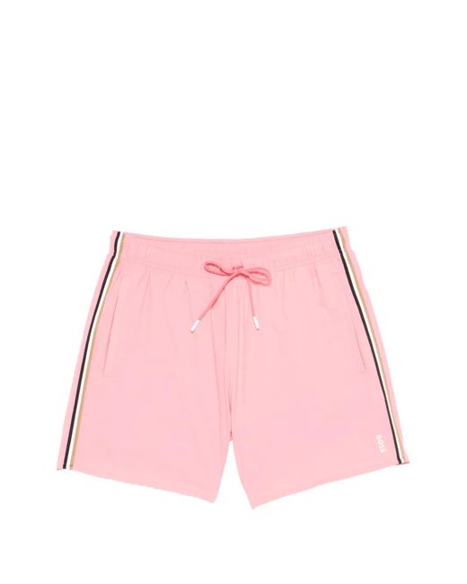 Boss Pink Iconic Swim Shorts for men