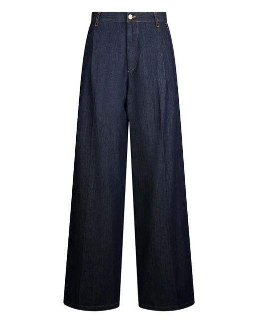 Liu Jo Blue Ausgestellte Jeans Mit Faltendetail