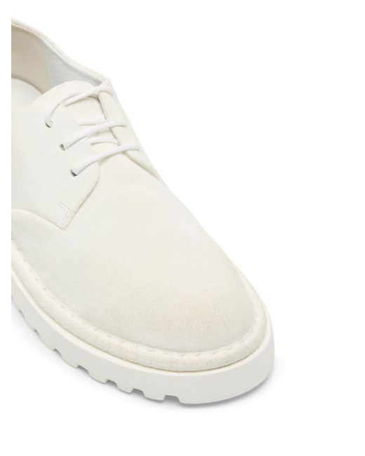Marsèll White Sancrispa Alta Pomice Oxford Shoes