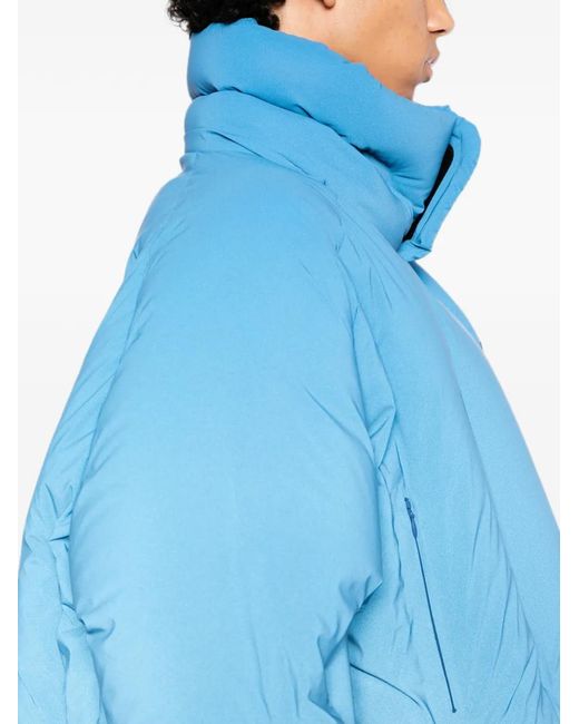 DingYun Zhang Blue Padded Hooded Jacket for men