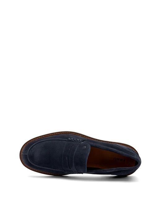 Frau Blue Mocassins En Daim for men