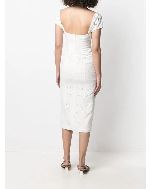 Jacquemus White Broderie Anglaise Midi Sundress