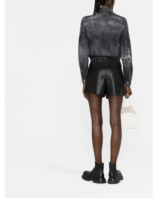 Veste En Jean À Effet Usé DSquared² en coloris Gray