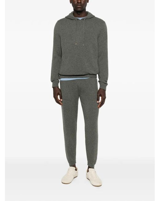 Bompard Gray Drawstring-Fastening Track Pants for men