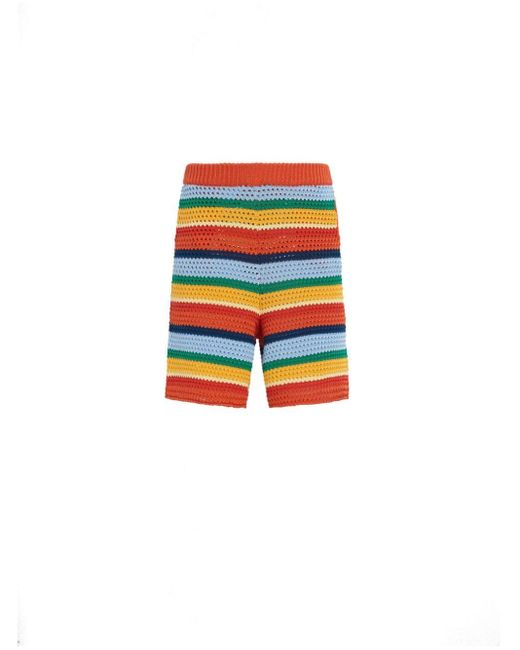 Marni Red Striped Shorts for men