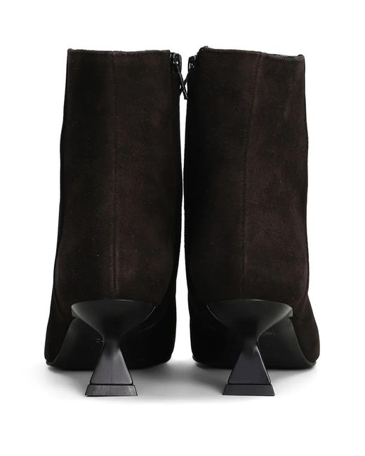 Roberto Festa Black Jina Pointed-Toe Sculpted-Heel Boots