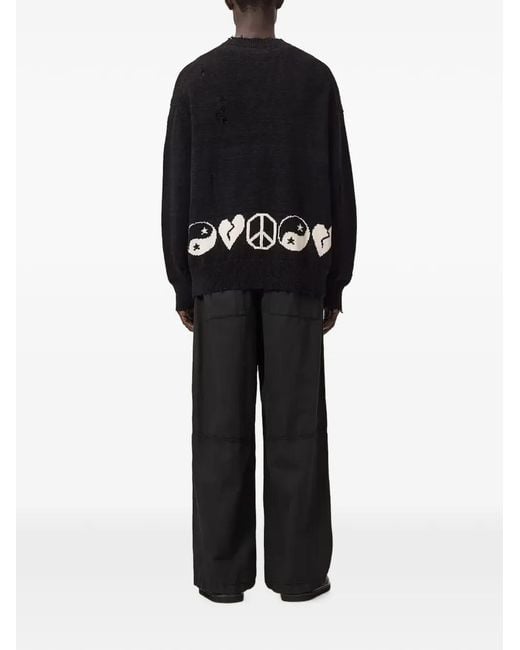 AllSaints Black Echo Wide-Leg Trousers for men