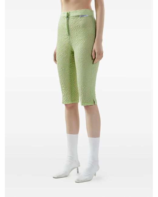 Gcds Green Vichy Capri Trousers