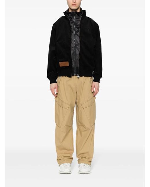 Aape By A Bathing Ape Black Logo-Patch Cotton Bomber Jacket for men