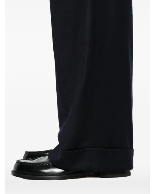 Berwich Black Straight-Leg-Hose mit Falten
