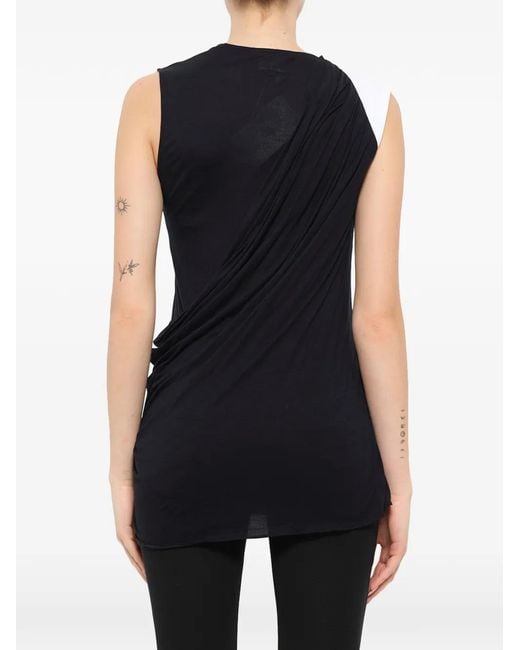 Givenchy Black V-Neck Draped Top