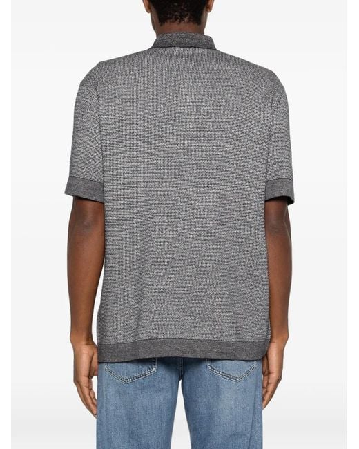 Zegna Gray Short-Sleeves Polo Shirt for men