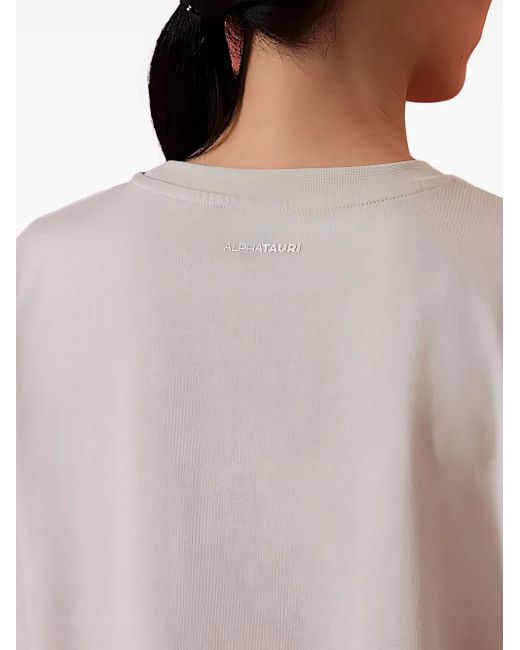 ALPHATAURI White Geometric-Print T-Shirt