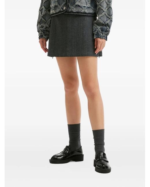 B+ AB Black Zip Mini Skirt