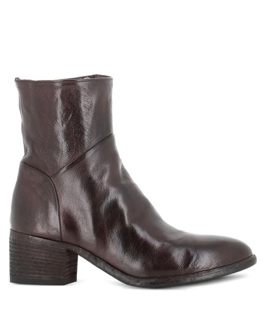 Officine Creative Brown Stiefel mit Blockabsatz