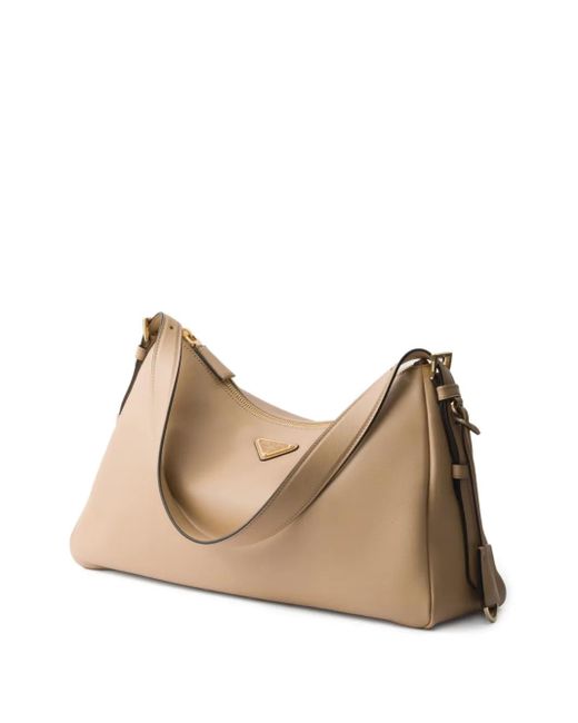 Prada Natural Large Aimée Shoulder Bag