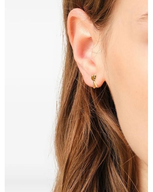 AMI Metallic Ami De Coeur Stud Earrings