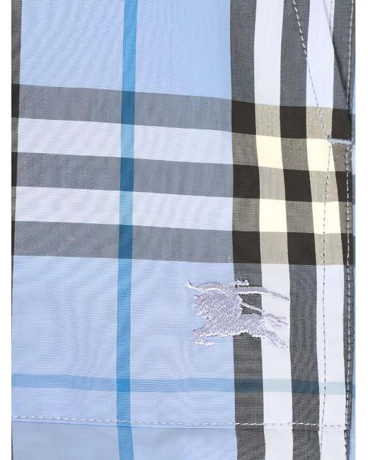 Burberry Blue Short À Carreaux